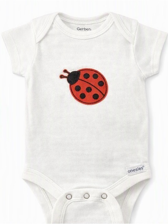 Gerber Other - Gerber White Infant Bodysuit with Red and Black Ladybug